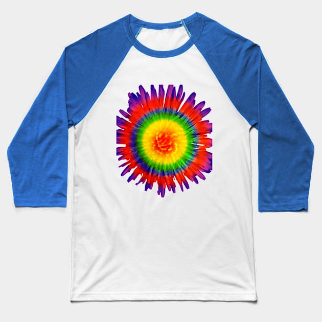 Rainbow flower Baseball T-Shirt by golden